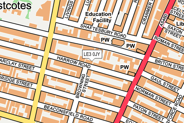 LE3 0JY map - OS OpenMap – Local (Ordnance Survey)