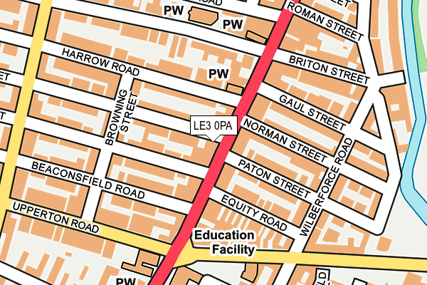 LE3 0PA map - OS OpenMap – Local (Ordnance Survey)