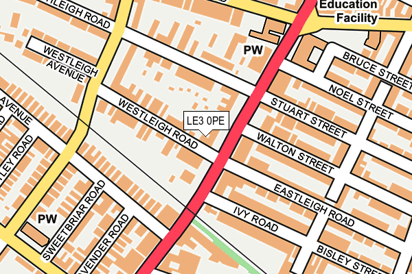 LE3 0PE map - OS OpenMap – Local (Ordnance Survey)