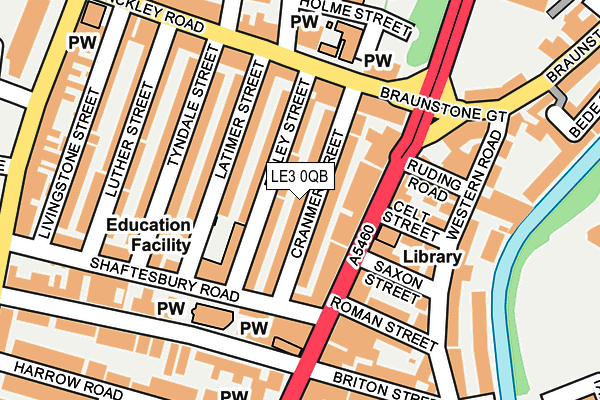 LE3 0QB map - OS OpenMap – Local (Ordnance Survey)