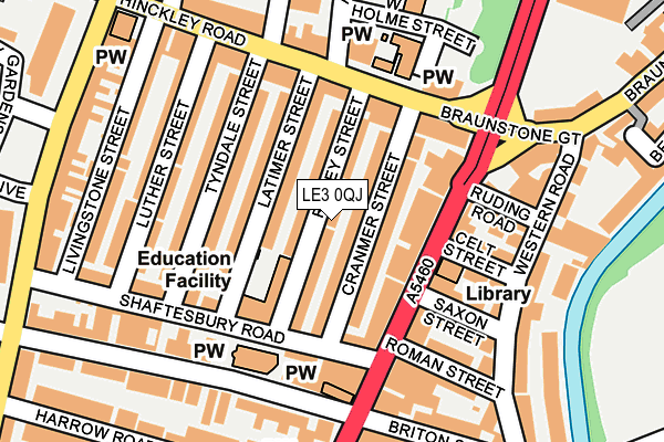 LE3 0QJ map - OS OpenMap – Local (Ordnance Survey)