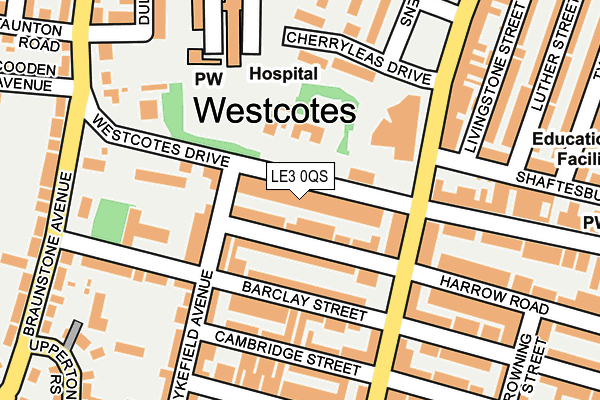 LE3 0QS map - OS OpenMap – Local (Ordnance Survey)