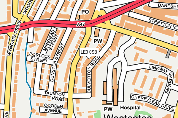 LE3 0SB map - OS OpenMap – Local (Ordnance Survey)