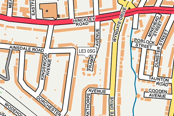 LE3 0SG map - OS OpenMap – Local (Ordnance Survey)