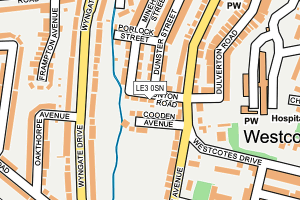 LE3 0SN map - OS OpenMap – Local (Ordnance Survey)