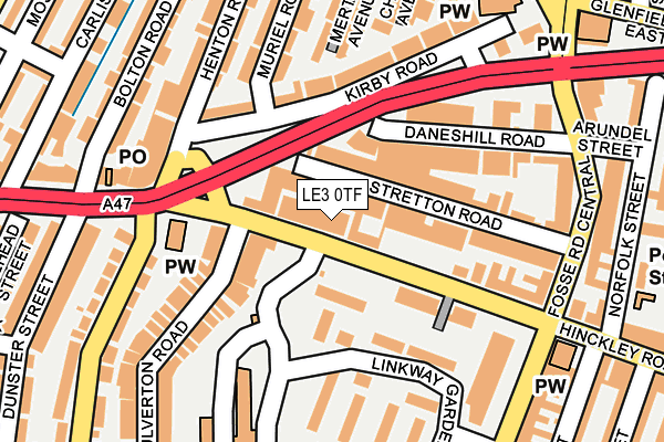 LE3 0TF map - OS OpenMap – Local (Ordnance Survey)