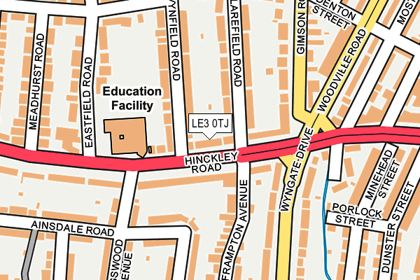 LE3 0TJ map - OS OpenMap – Local (Ordnance Survey)