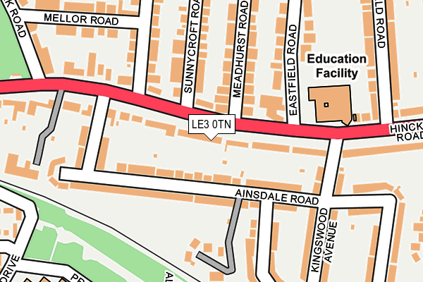 LE3 0TN map - OS OpenMap – Local (Ordnance Survey)