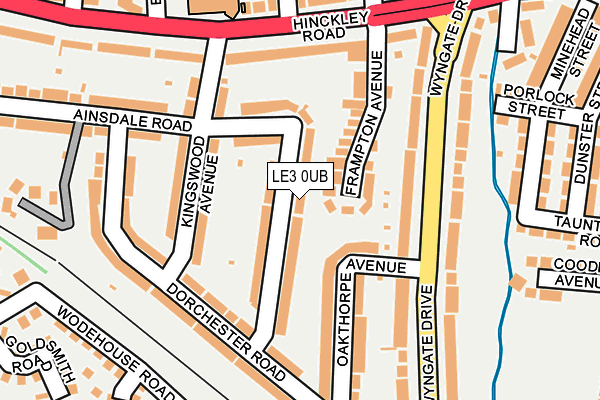 LE3 0UB map - OS OpenMap – Local (Ordnance Survey)