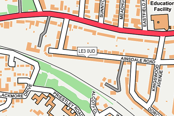 LE3 0UD map - OS OpenMap – Local (Ordnance Survey)