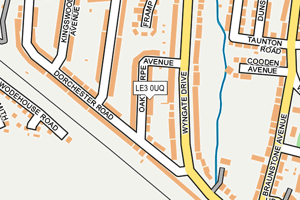 LE3 0UQ map - OS OpenMap – Local (Ordnance Survey)