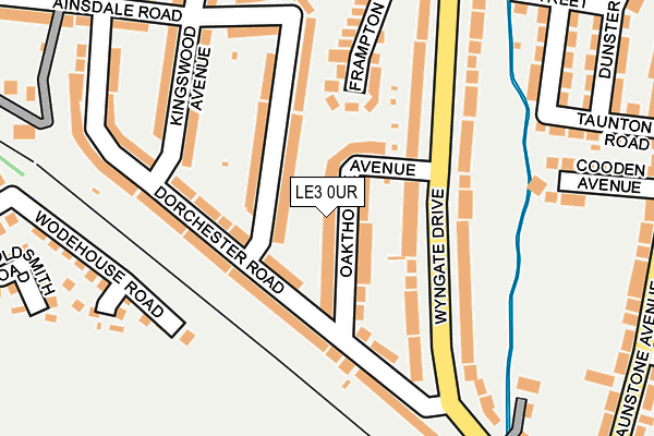 LE3 0UR map - OS OpenMap – Local (Ordnance Survey)