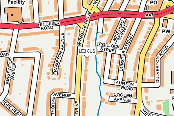LE3 0US map - OS OpenMap – Local (Ordnance Survey)