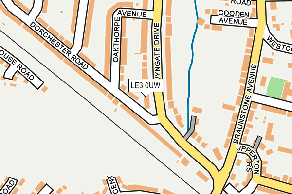 LE3 0UW map - OS OpenMap – Local (Ordnance Survey)