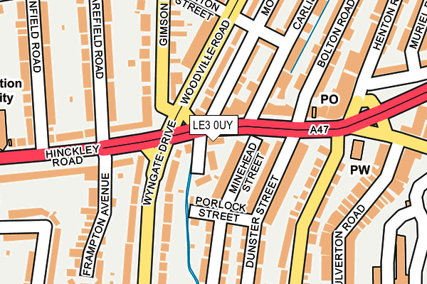 LE3 0UY map - OS OpenMap – Local (Ordnance Survey)