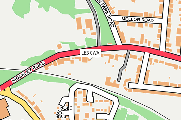 LE3 0WA map - OS OpenMap – Local (Ordnance Survey)