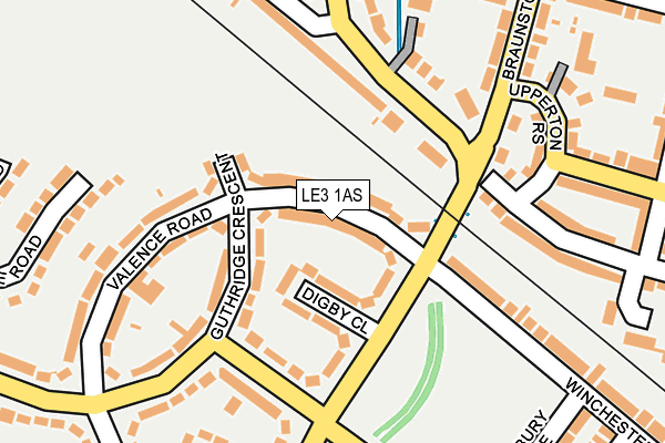 LE3 1AS map - OS OpenMap – Local (Ordnance Survey)