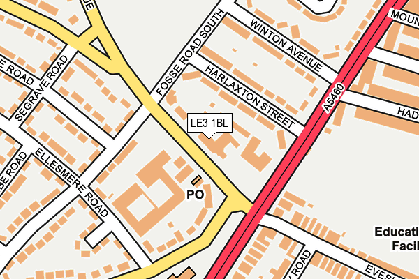 LE3 1BL map - OS OpenMap – Local (Ordnance Survey)