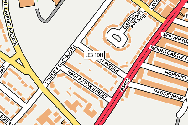 LE3 1DH map - OS OpenMap – Local (Ordnance Survey)