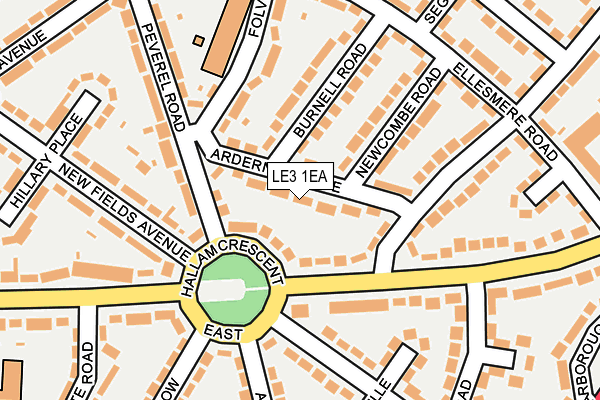 LE3 1EA map - OS OpenMap – Local (Ordnance Survey)