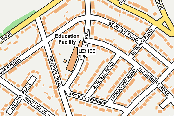 LE3 1EE map - OS OpenMap – Local (Ordnance Survey)