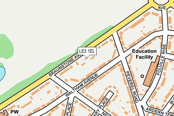 LE3 1EL map - OS OpenMap – Local (Ordnance Survey)