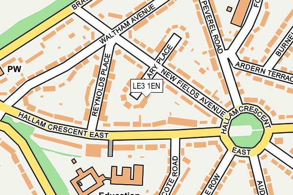 LE3 1EN map - OS OpenMap – Local (Ordnance Survey)