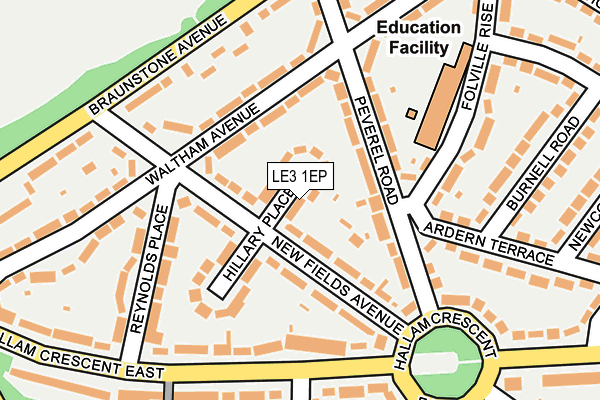 LE3 1EP map - OS OpenMap – Local (Ordnance Survey)
