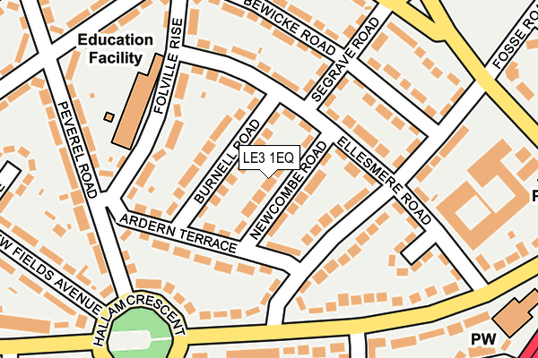 LE3 1EQ map - OS OpenMap – Local (Ordnance Survey)