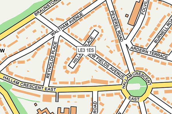 LE3 1ES map - OS OpenMap – Local (Ordnance Survey)