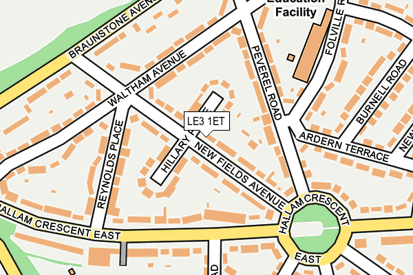 LE3 1ET map - OS OpenMap – Local (Ordnance Survey)