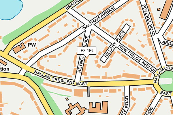 LE3 1EU map - OS OpenMap – Local (Ordnance Survey)