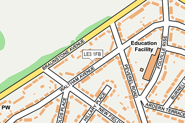 LE3 1FB map - OS OpenMap – Local (Ordnance Survey)