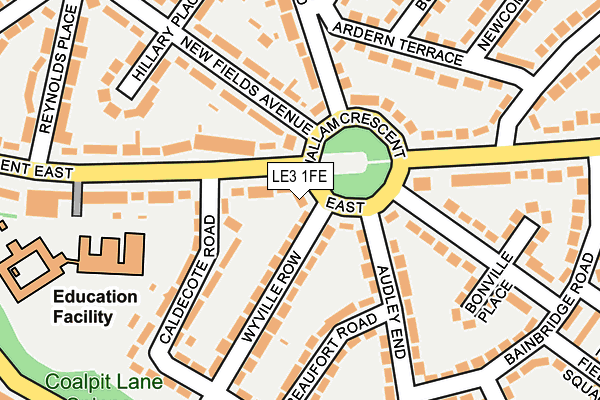 LE3 1FE map - OS OpenMap – Local (Ordnance Survey)