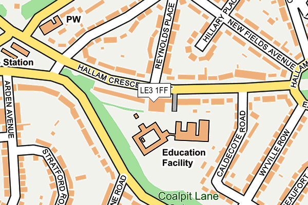LE3 1FF map - OS OpenMap – Local (Ordnance Survey)