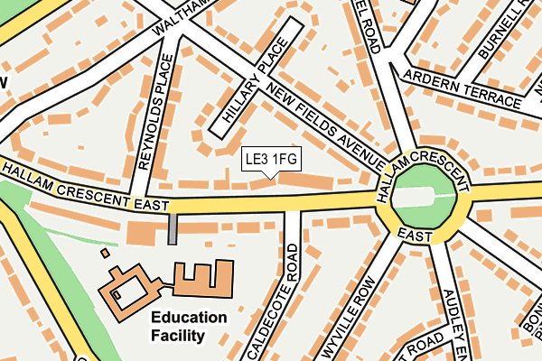 LE3 1FG map - OS OpenMap – Local (Ordnance Survey)