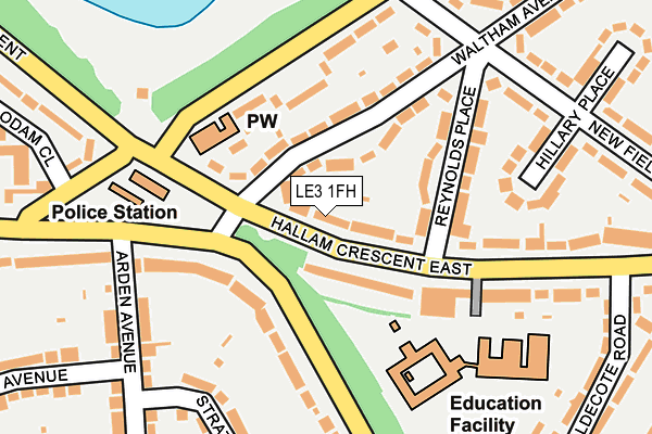 LE3 1FH map - OS OpenMap – Local (Ordnance Survey)