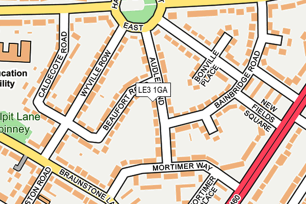 LE3 1GA map - OS OpenMap – Local (Ordnance Survey)
