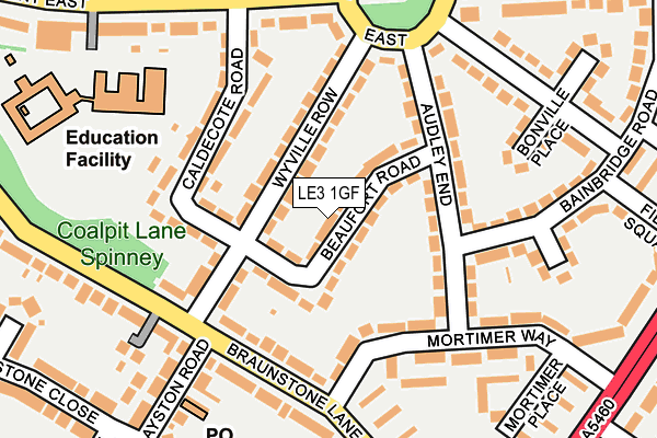 LE3 1GF map - OS OpenMap – Local (Ordnance Survey)