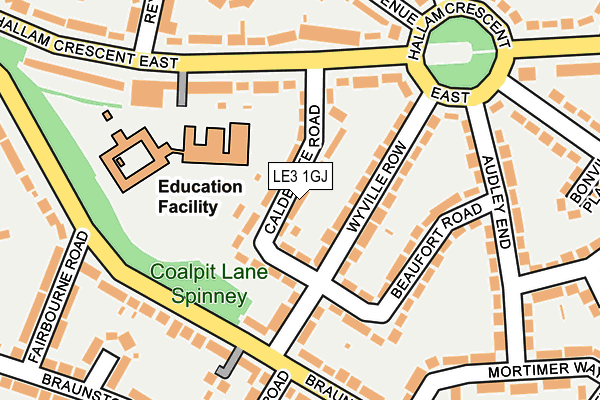 LE3 1GJ map - OS OpenMap – Local (Ordnance Survey)