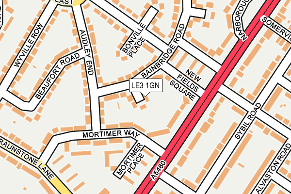LE3 1GN map - OS OpenMap – Local (Ordnance Survey)