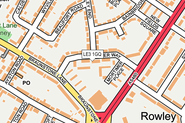 LE3 1GQ map - OS OpenMap – Local (Ordnance Survey)