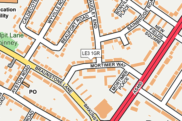 LE3 1GR map - OS OpenMap – Local (Ordnance Survey)