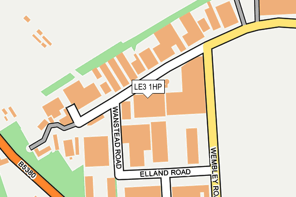 LE3 1HP map - OS OpenMap – Local (Ordnance Survey)