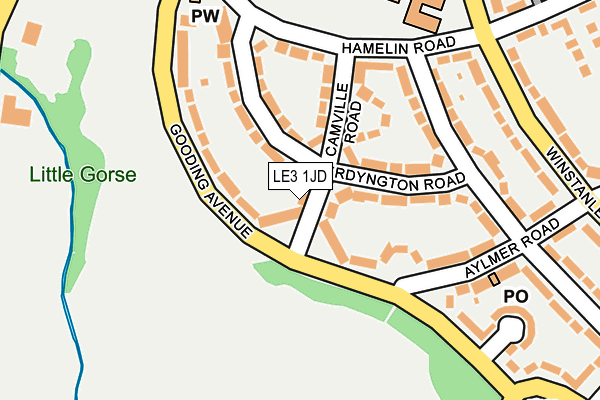 LE3 1JD map - OS OpenMap – Local (Ordnance Survey)