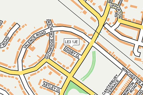 LE3 1JE map - OS OpenMap – Local (Ordnance Survey)
