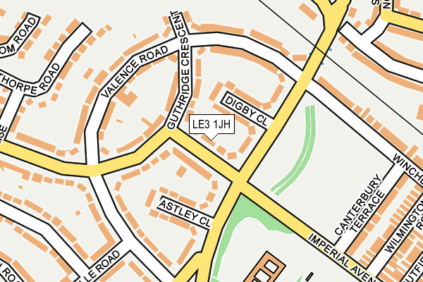LE3 1JH map - OS OpenMap – Local (Ordnance Survey)
