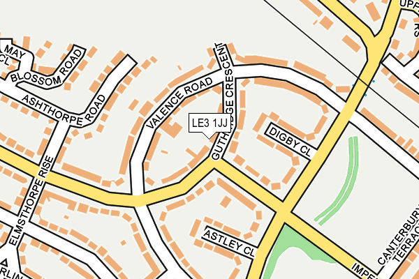 LE3 1JJ map - OS OpenMap – Local (Ordnance Survey)
