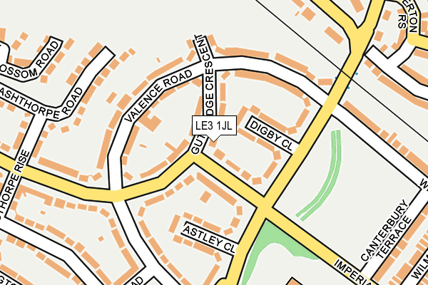 LE3 1JL map - OS OpenMap – Local (Ordnance Survey)