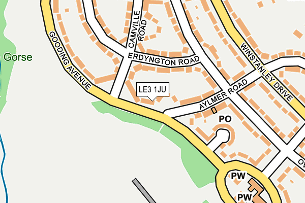 LE3 1JU map - OS OpenMap – Local (Ordnance Survey)